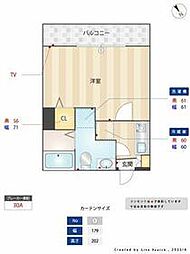 京急本線 追浜駅 徒歩7分の賃貸アパート 2階1Kの間取り