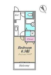 JR埼京線 池袋駅 徒歩12分の賃貸マンション 2階1Kの間取り