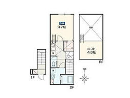 ｄｅｌ　Ｃｉｅｌｏ小平 204 2階1Kの間取り