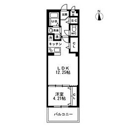 もか花南 3階1LDKの間取り