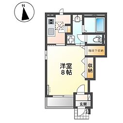 東武伊勢崎線 太田駅 徒歩29分の賃貸アパート 1階1Kの間取り