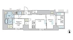 つくばエクスプレス 浅草駅 徒歩1分の賃貸マンション 12階1SLDKの間取り