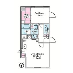 京王井の頭線 神泉駅 徒歩5分の賃貸マンション 3階1LDKの間取り