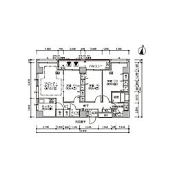 東京メトロ有楽町線 辰巳駅 徒歩9分の賃貸マンション 8階3LDKの間取り