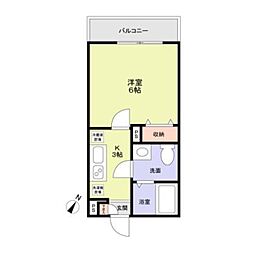 つくばエクスプレス 柏の葉キャンパス駅 徒歩10分の賃貸アパート 2階1Kの間取り