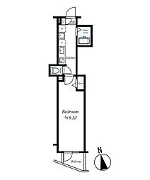 JR山手線 鶯谷駅 徒歩5分の賃貸マンション 5階1Kの間取り
