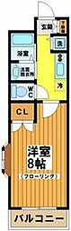 京王線 幡ヶ谷駅 徒歩8分の賃貸マンション 3階1Kの間取り