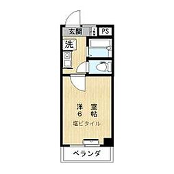 東武東上線 和光市駅 徒歩7分の賃貸マンション 4階1Kの間取り