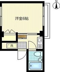 京急大師線 鈴木町駅 徒歩5分の賃貸マンション 4階1Kの間取り