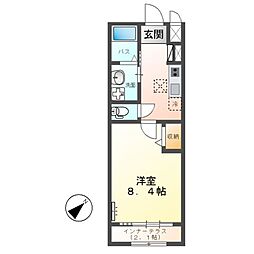 つくばエクスプレス 万博記念公園駅 徒歩27分の賃貸アパート 1階1Kの間取り