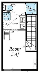 東武亀戸線 東あずま駅 徒歩3分の賃貸アパート 2階ワンルームの間取り