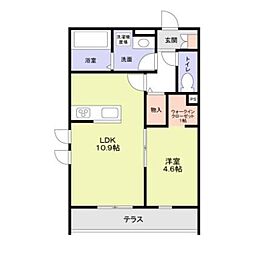 名鉄瀬戸線 守山自衛隊前駅 徒歩4分の賃貸アパート 1階1LDKの間取り