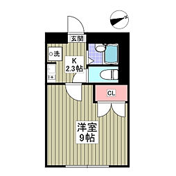 東武伊勢崎線 太田駅 バス17分 太田駅南口行下車 徒歩7分の賃貸アパート 1階1Kの間取り