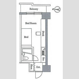 JR山手線 田端駅 徒歩7分の賃貸マンション 3階ワンルームの間取り