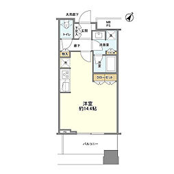 JR山手線 大崎駅 徒歩5分の賃貸マンション 4階ワンルームの間取り