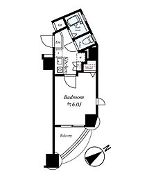 都営大江戸線 春日駅 徒歩9分の賃貸マンション 3階1Kの間取り