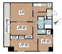 東京メトロ南北線 白金台駅 徒歩1分の賃貸マンション 11階3LDKの間取り