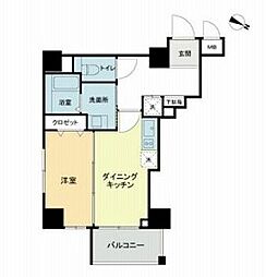 都営三田線 板橋本町駅 徒歩5分の賃貸マンション 4階1DKの間取り