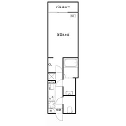 JR八高線 東福生駅 徒歩15分の賃貸アパート 1階1Kの間取り