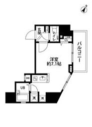 京王線 代田橋駅 徒歩4分の賃貸マンション 2階ワンルームの間取り