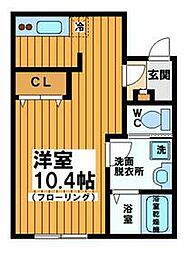京王井の頭線 永福町駅 徒歩5分の賃貸マンション 1階ワンルームの間取り
