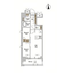 JR京浜東北・根岸線 蒲田駅 徒歩10分の賃貸マンション 5階2LDKの間取り