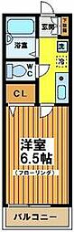京王井の頭線 永福町駅 徒歩8分の賃貸マンション 1階1Kの間取り
