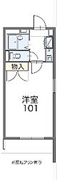 レオパレスGRANDCHARIOT 1Kの間取図画像
