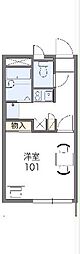 レオパレスチェリーブロッサム 1Kの間取図画像