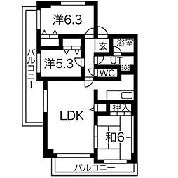間取図画像 3LDK