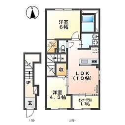 間取図画像 2LDK