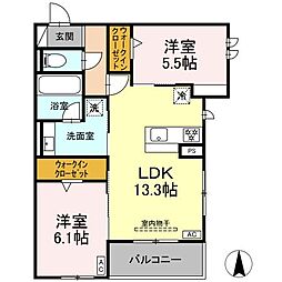 間取図画像 2LDK