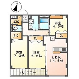 間取図画像 3LDK