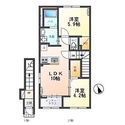 間取図画像 2LDK