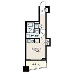 S-FORT中板橋 ワンルームの間取図画像