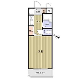 センチュリー蛍池 ワンルームの間取図画像