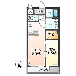 ラウレア 1LDKの間取図画像