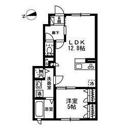 アレグリア 1LDKの間取図画像