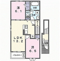 けやきレジデンスα 2LDKの間取図画像
