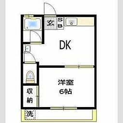 フクジュシャトウ 1DKの間取図画像