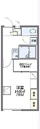 レオパレスドゥージエーム 1Kの間取図画像