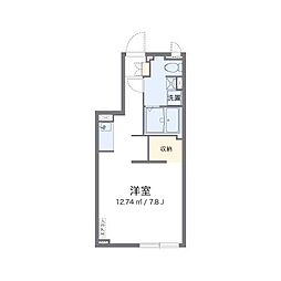アルクLA TIERRA ワンルームの間取図画像