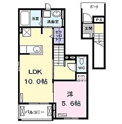サニー和泉 1LDKの間取図画像