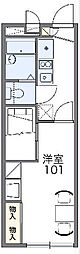 レオパレスGLASSY 1Kの間取図画像