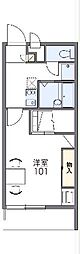 レオパレスOHZATO 1Kの間取図画像