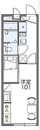 レオパレスヴィヴァルディ 1Kの間取図画像