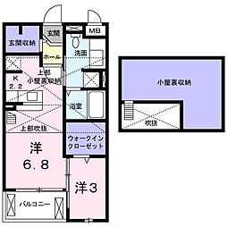 フォルテ 1LDKの間取図画像