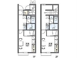 レオパレスNAMINOUE1 1Kの間取図画像
