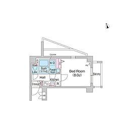 都営浅草線 西馬込駅 徒歩4分の賃貸マンション 1階1Kの間取り