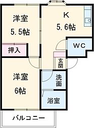 間取図画像 2DK